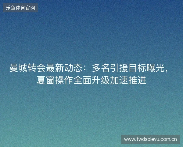 曼城转会最新动态:多名引援目标曝光,夏窗操作全面升级加速推进 曼城转会最新动态:多名引援目标曝光,夏窗操作全面升级加速推进